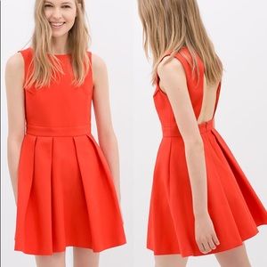 Zara orange cocktail dress